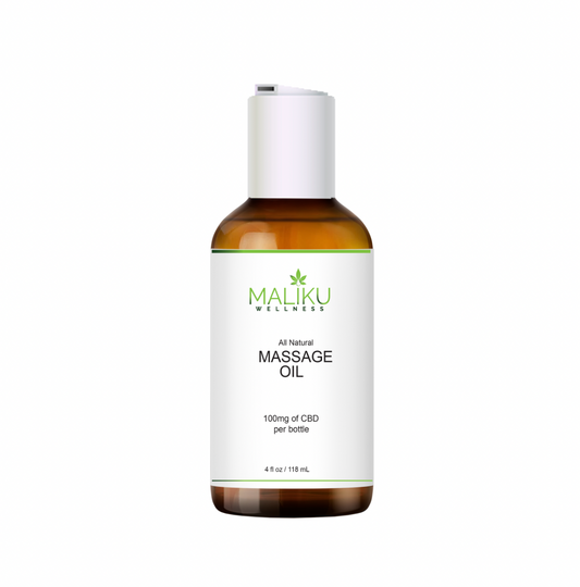 All Natural Massage Oil with 100mg of CBD per bottle